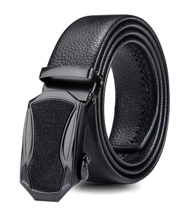 Dandali GD834 Gypsophila Actual Run Triangle Men Automatic Buckle Double Edge Wrapping Leather Belt Waistband, Length: 120cm