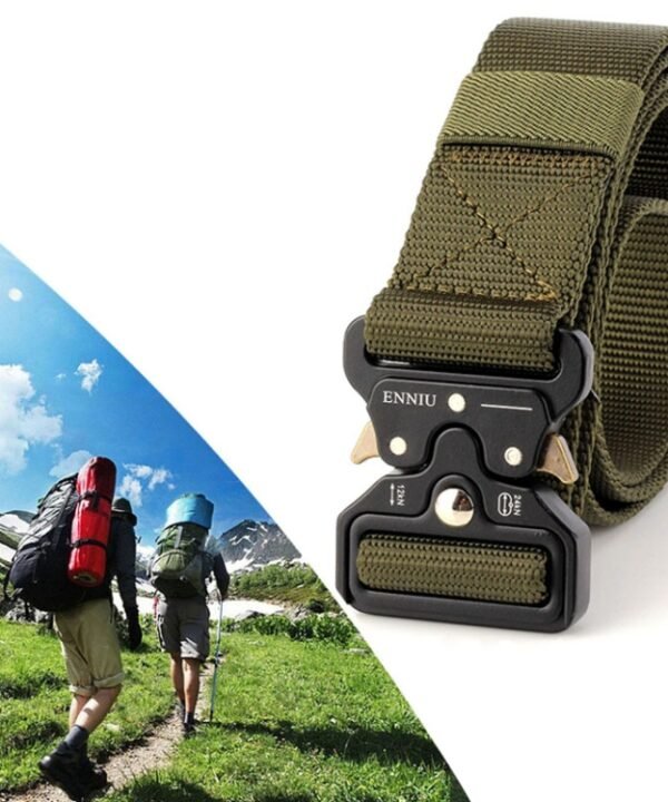 ENNIU 3.8cm Wide Snake Buckle Outdoor Casual Nylon Belt Adjustable Multifunction Training Belts