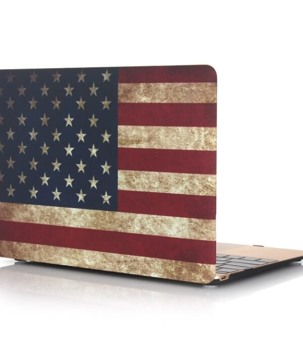 For MacBook Air 13.3 inch A1932 2018 / A2179 American Flag Laptop Water Stick Style Protective Case (2020)