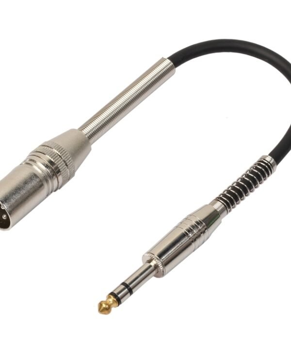 30cm XLR 3-Pin Male to 1/4 inch (6.35mm) Female Plug Stereo Microphone Audio Cord Cable