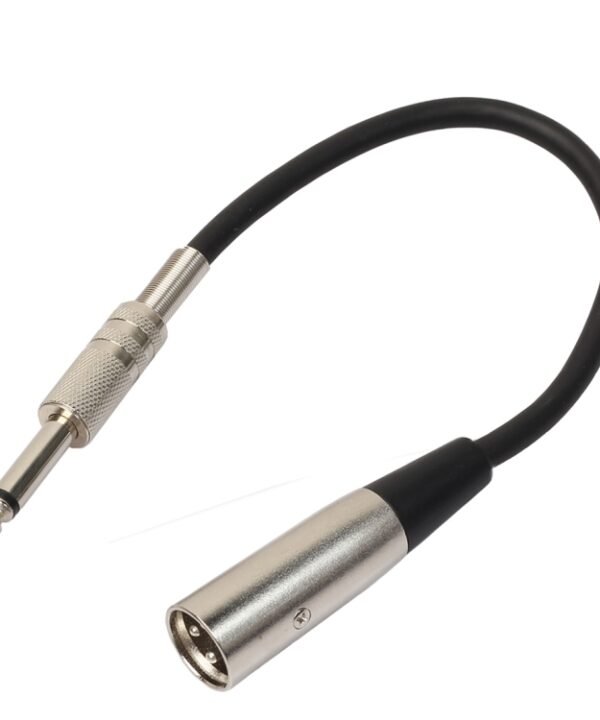 30cm XLR 3-Pin Male to 1/4 inch (6.35mm) XLR Female Plug Stereo Microphone Audio Cord Cable