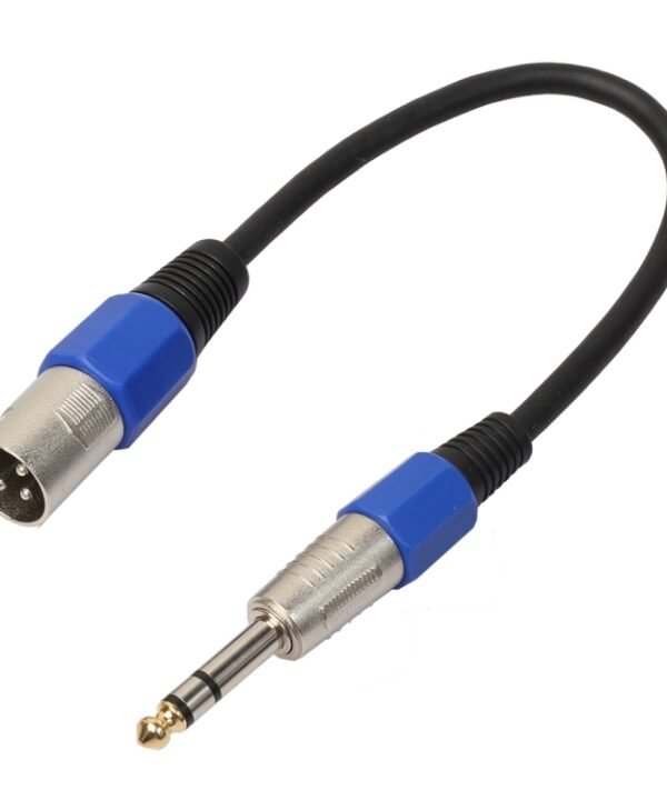 30cm XLR 3-Pin Male to 1/4 inch (6.35mm) XLR Female Plug Stereo Microphone Audio Cord Cable