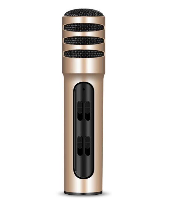 BGN-C7 Condenser Microphone Dual Mobile Phone Karaoke Live Singing Microphone Built-in Sound Card