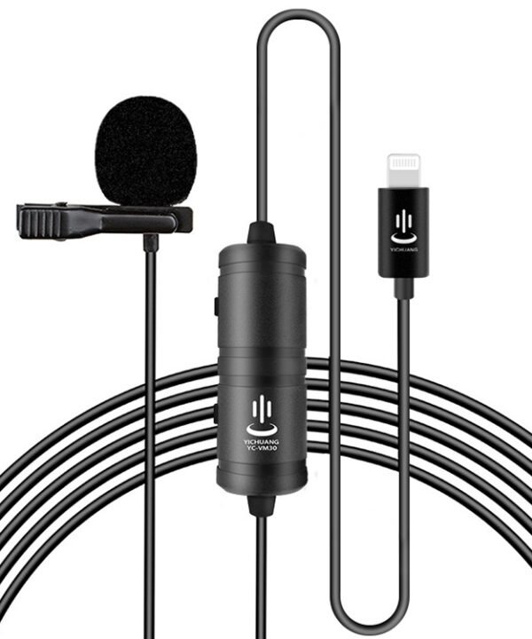 YICHUANG YC-VM40 8 Pin Port Dual Modes Lavalier Recording Microphone, Cable Length: 6m