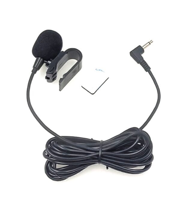 ZJ025MR Stick-on Clip-on Lavalier Mono Microphone for Car GPS / Bluetooth Enabled Audio DVD External Mic, Cable Length: 3m, 90 Degree Elbow 3.5mm Jack