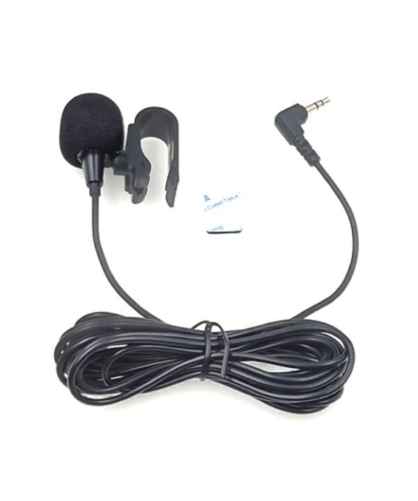 ZJ025MR Stick-on Clip-on Lavalier Stereo Microphone for Car GPS / Bluetooth Enabled Audio DVD External Mic, Cable Length: 3m, 90 Degree Elbow 2.5mm Jack