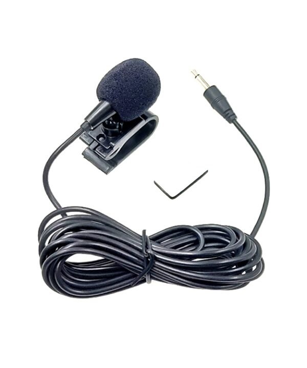 ZJ025MR Stick-on Clip-on Lavalier 3.5mm Jack Mono Microphone for Car GPS / Bluetooth Enabled Audio DVD External Mic, Cable Length: 3m