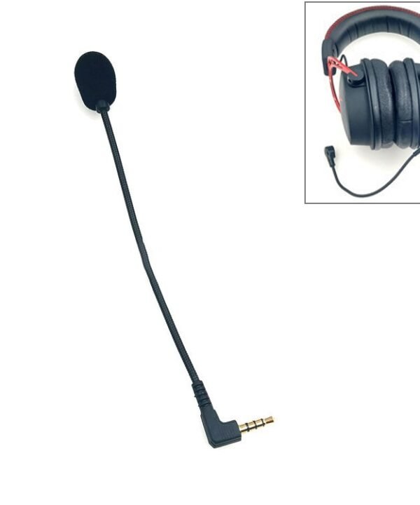 ZJ033MR-03 17cm 4 Level Pin 3.5mm Angle Head Plug Gaming Headset Sound Card Live Microphone