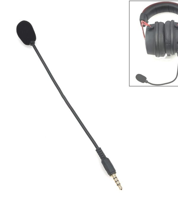 ZJ033MR-03 19cm 4 Level Pin 3.5mm Straight Plug Gaming Headset Sound Card Live Microphone