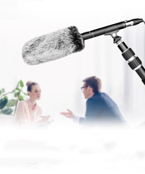 YELANGU YLG9933A MIC07 Professional Interview Condenser Video Shotgun Microphone with 6.5mm Audio Adapter & 3.5mm RXL Audio Cable