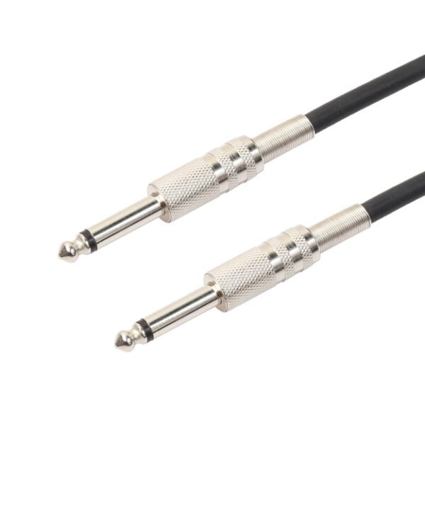 1.8m  1/4 inch (6.35mm) Male to Male Shielded Jack Mono Plugs Audio Patch Cable, 1.8m M to M