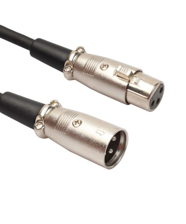 1m 3-Pin XLR Male to XLR Female Microphone Cable, Length: 1m