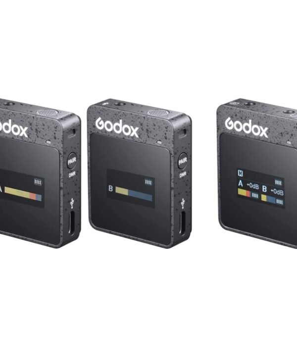 Godox MoveLink II M2 Wireless Lavalier Microphone System with 2 Transmitters and 1 Receiver for DSLR Cameras and Camcorders, MoveLink II M2