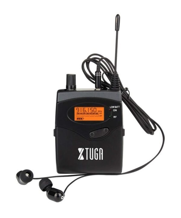 XTUGA RW2080 UHF Wireless Stage Singer In-Ear Monitor System Single BodyPack Receiver