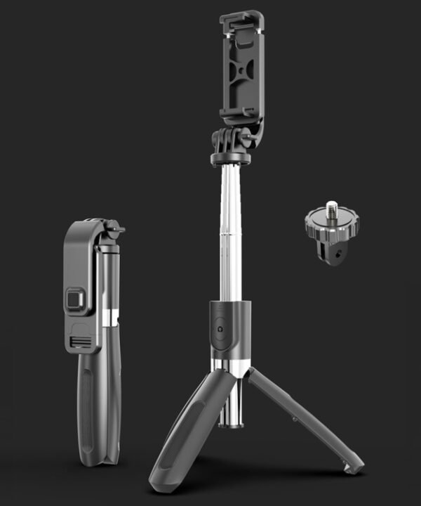 L02 100cm Multi-function Adjustable Bluetooth Self-timer Pole Tripod Selfie Stick