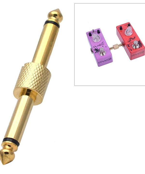 6.35mm 1/4 inch Male to Male Guitar Effect Pedal Connector Electric Pedal Board Adapter