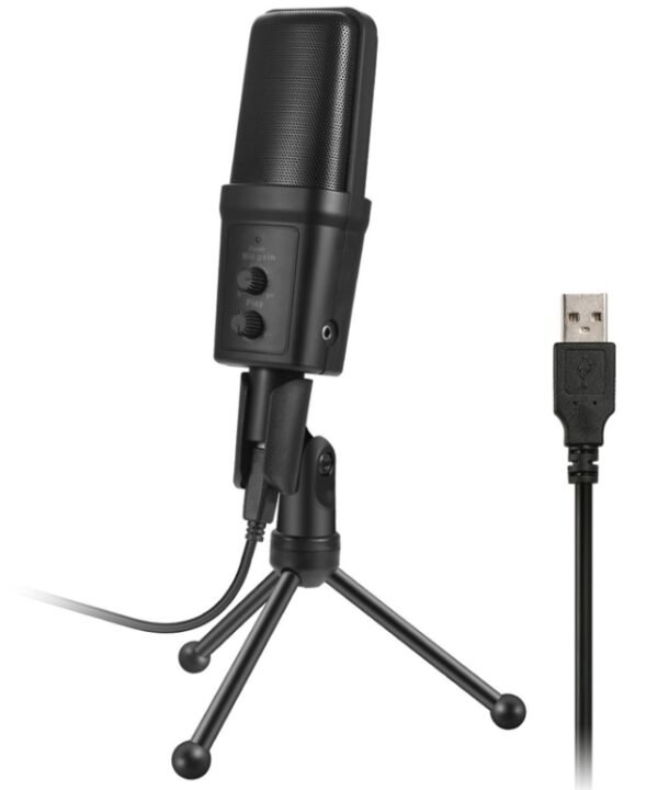 Yanmai SF-970 Professional Condenser Sound Recording Microphone with Tripod Holder & USB Cable , Cable Length: 1.8m