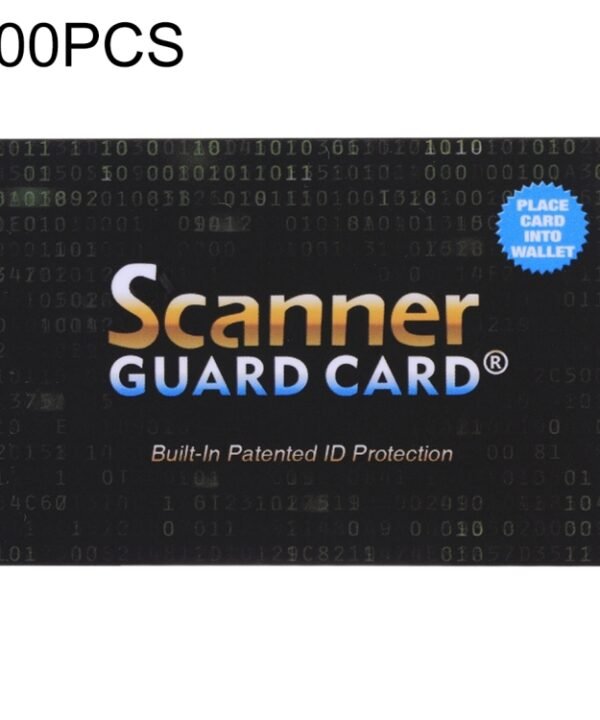 100 PCS Scanner Guard Card RFID Blocking Card, Built-in Patented ID Protection