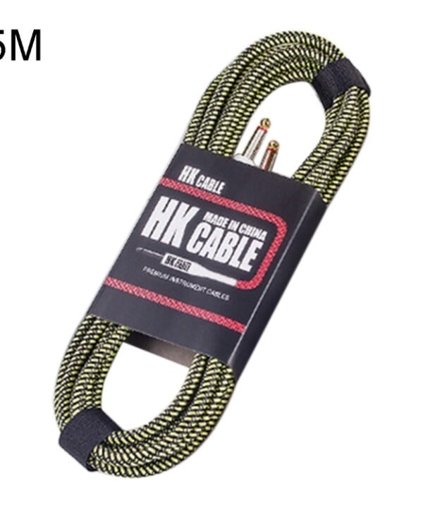 Wooden Guitar Bass Connection Cable Noise Reduction Audio Cable, Cable Length: 5m, Random Color Delivery