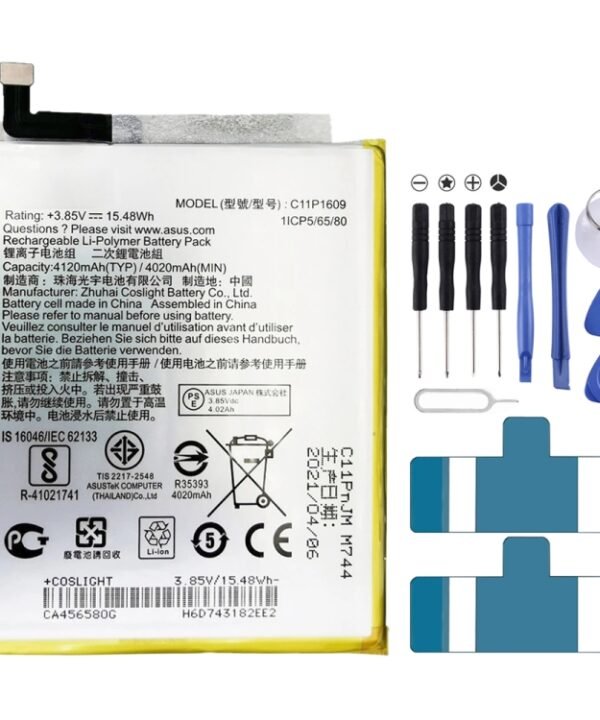 4020mAh C11P1609 Li-Polymer Battery for Asus Zenfone 3 Max ZC553KL