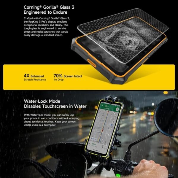 MPH3077_B3.jpg Ulefone RugKing 3 Pro, 8GB+128GB, IP68/IP69K Rugged Phone, 6.56 inch Android 15 Unisoc T7250 Octa Core, Network: 4G, NFC, OTG, RugKing 3 Pro, 8GB+128GB