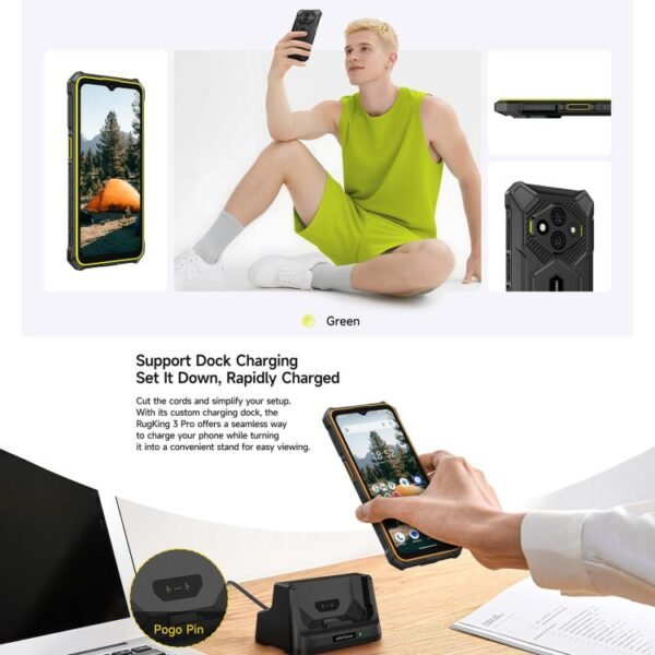 MPH3077_B6.jpg Ulefone RugKing 3 Pro, 8GB+128GB, IP68/IP69K Rugged Phone, 6.56 inch Android 15 Unisoc T7250 Octa Core, Network: 4G, NFC, OTG, RugKing 3 Pro, 8GB+128GB