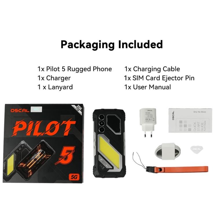 Blackview Oscal Pilot 5 5G Rugged Phone, 8GB+256GB, 6.67 inch Android 16 UMS9620 T8100 Octa Core, Network: 5G, OTG, NFC - Image 18