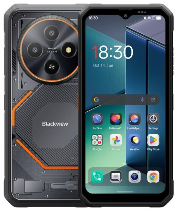 Blackview FORT 2 Rugged Phone, 8GB+128GB, 6.56 inch Android 15 MediaTek MT6769V/CB Helio G81 Octa Core, Network: 4G, OTG, NFC, 8GB+128GB