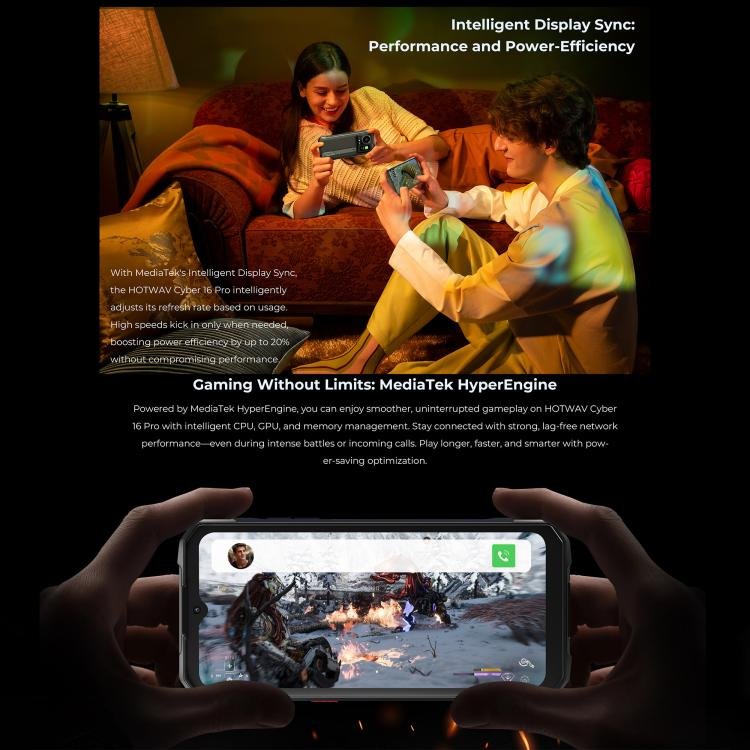 HOTWAV Cyper 16 Pro Rugged Phone, 8GB+512GB, 6.6 inch Android 15 MediaTek MT6789H Helio G100 Octa, Network: 5G, OTG, NFC - Image 12