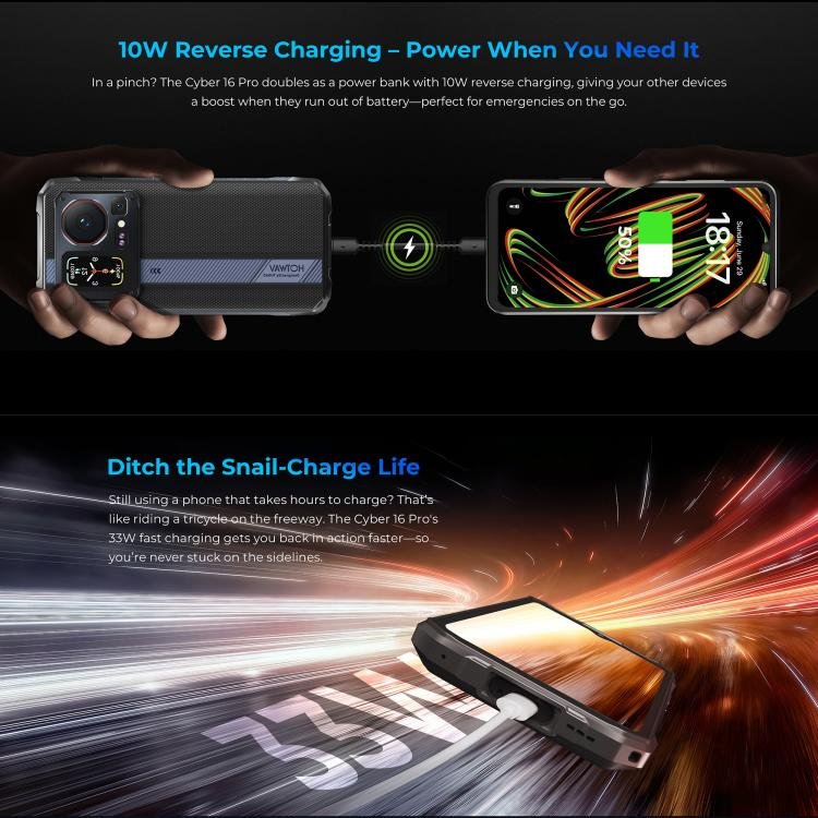 HOTWAV Cyper 16 Pro Rugged Phone, 8GB+512GB, 6.6 inch Android 15 MediaTek MT6789H Helio G100 Octa, Network: 5G, OTG, NFC - Image 24