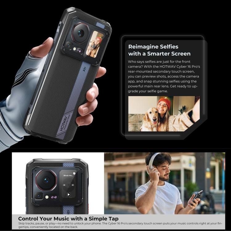 HOTWAV Cyper 16 Pro Rugged Phone, 8GB+512GB, 6.6 inch Android 15 MediaTek MT6789H Helio G100 Octa, Network: 5G, OTG, NFC - Image 6
