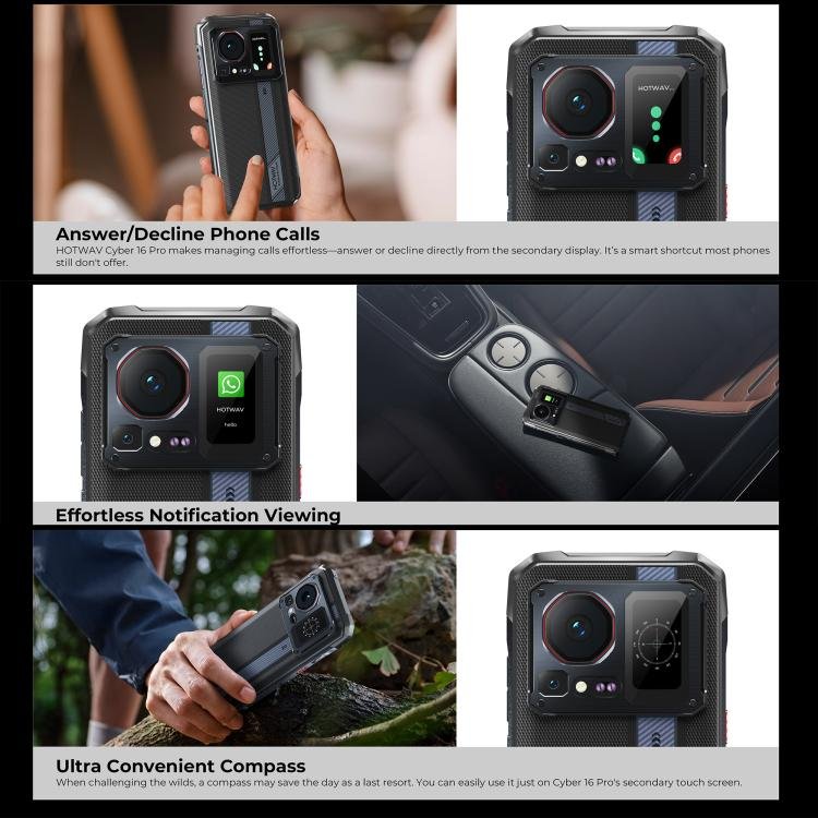 HOTWAV Cyper 16 Pro Rugged Phone, 8GB+512GB, 6.6 inch Android 15 MediaTek MT6789H Helio G100 Octa, Network: 5G, OTG, NFC - Image 7