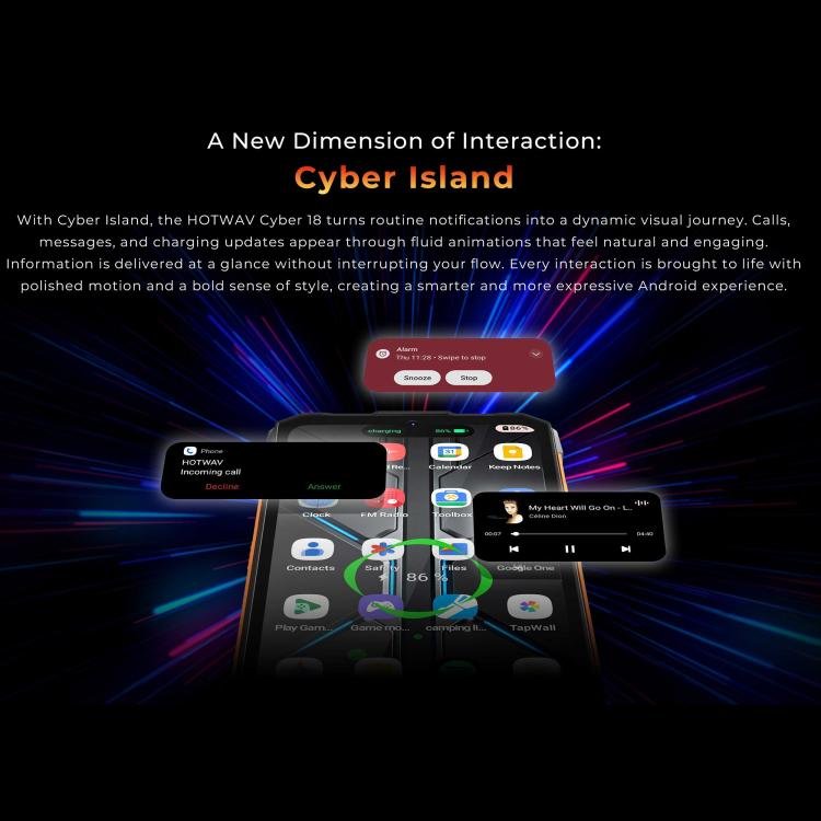 HOTWAV Cyber 18 Rugged Phone, 8GB+256GB, 6.75 inch Android 16 Unisoc T7250 UMS9230E Octa Core, Network: 4G, NFC, OTG, Cyber 18 - Image 10