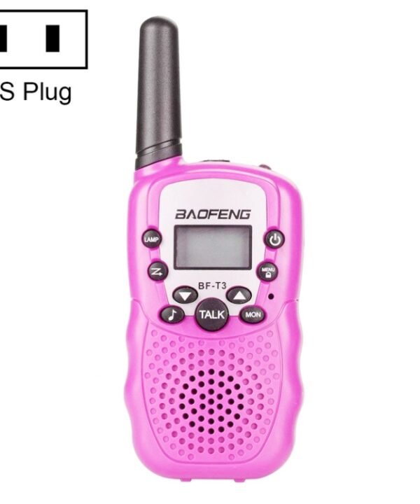 2 PCS BaoFeng BF-T3 1W Children Single Band Radio Handheld Walkie Talkie with Monitor Function, US Plug