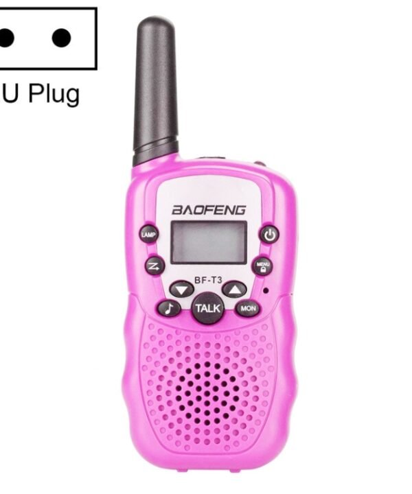2 PCS BaoFeng BF-T3 1W Children Single Band Radio Handheld Walkie Talkie with Monitor Function, EU Plug
