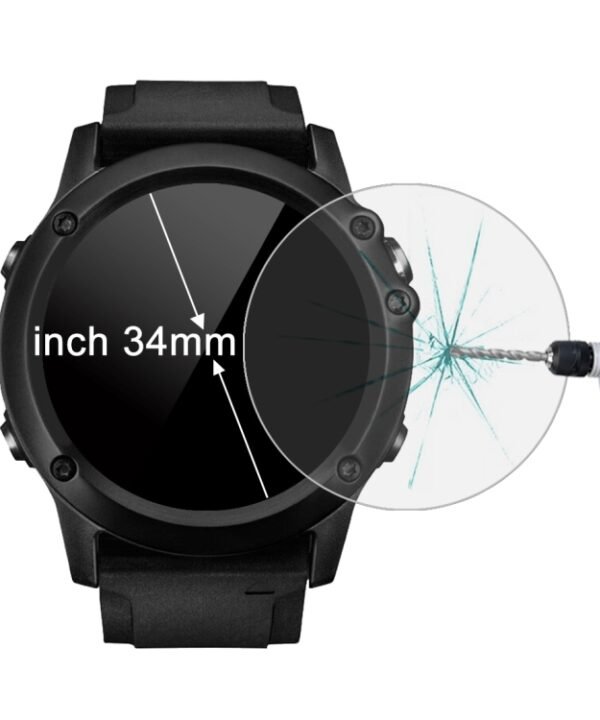 ENKAY Hat-Prince for 34mm Diameter Circular Dial Smart Watch 0.2mm 9H Surface Hardness 2.15D Curved Explosion-proof Tempered Glass Screen Film