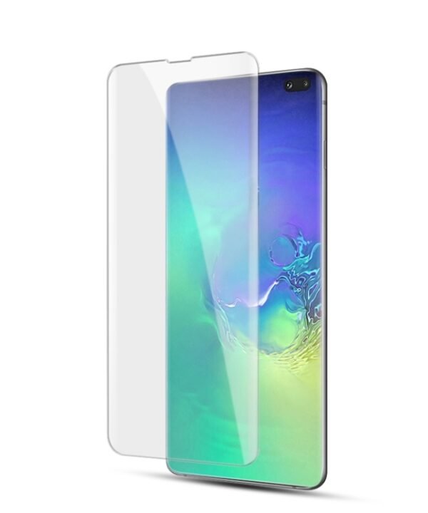 UV Liquid Curved Full Glue Tempered Glass for Galaxy S10 Plus, Support Fingerprint Unlock