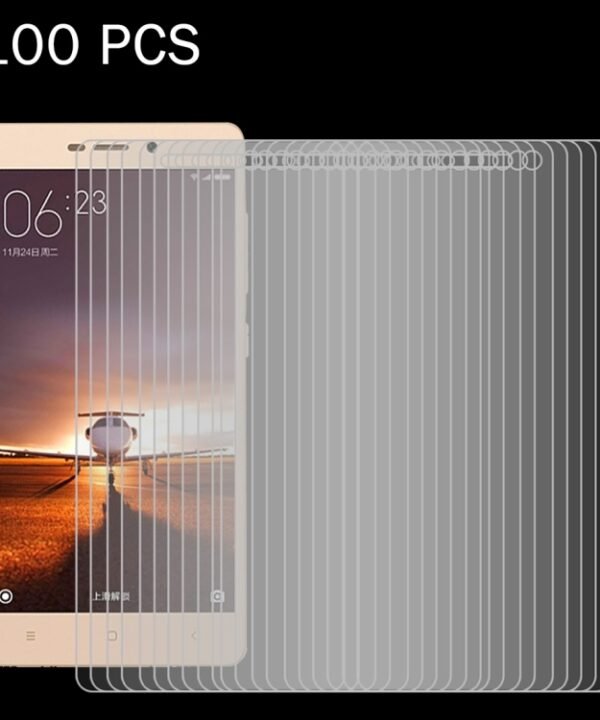 100 PCS for Xiaomi Redmi 3 & 3S 0.26mm 9H Surface Hardness 2.5D Explosion-proof Tempered Glass Screen Film