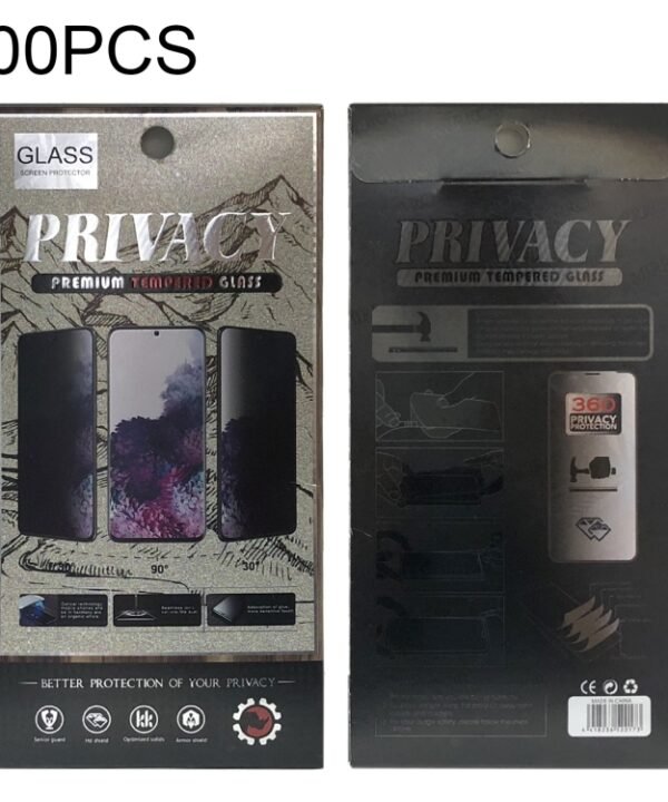 100 PCS Phone Anti-peeping Tempered Glass Protective Film Paper Box Packing, Size: 178x90x5mm