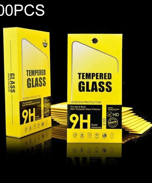 100pcs Tempered Glass Film Screen Protector Package Packing Paper Box, Product List: 10pcs Large Box + 100pcs Small Box