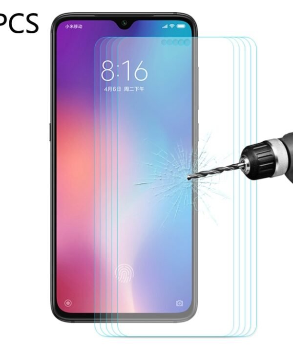 5 PCS ENKAY Hat-Prince 0.26mm 9H 2.5D Curved Edge Tempered Glass Film for Xiaomi Mi 9