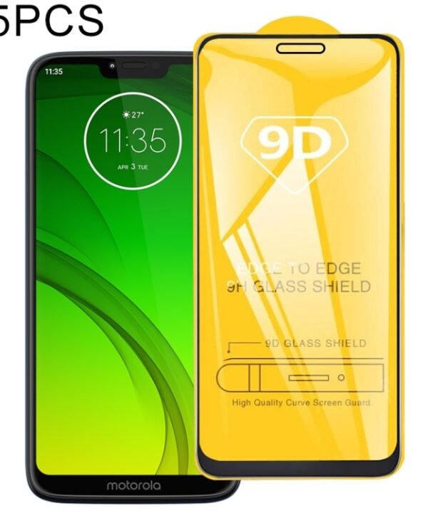 25 PCS For Motorola Moto G7 Power 9D Full Glue Full Screen Tempered Glass Film