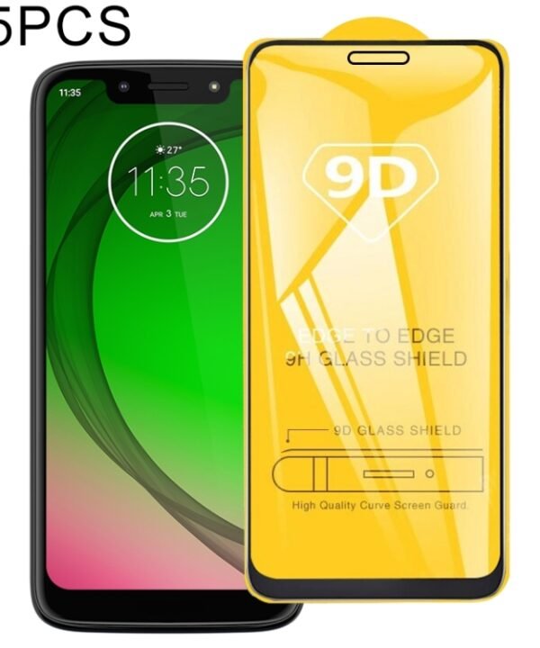 25 PCS For Motorola Moto G7 Play 9D Full Glue Full Screen Tempered Glass Film