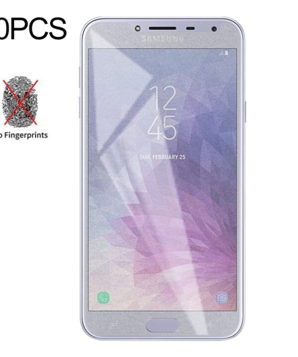 50 PCS Non-Full Matte Frosted Tempered Glass Film for Galaxy J4, No Retail Package