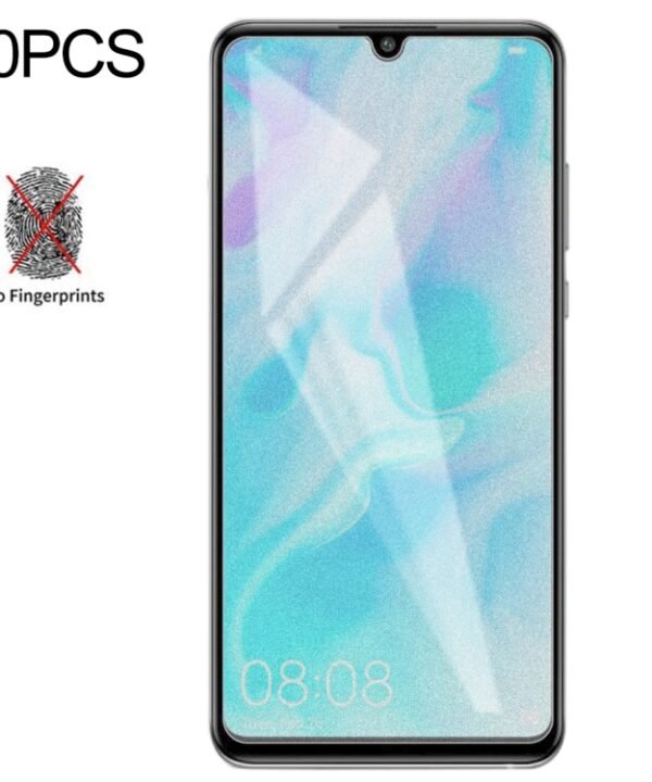 50 PCS Non-Full Matte Frosted Tempered Glass Film for Huawei P30 Lite, No Retail Package