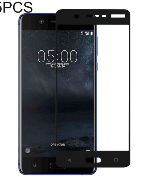 25 PCS Full Glue Full Cover Screen Protector Tempered Glass film for Nokia 5