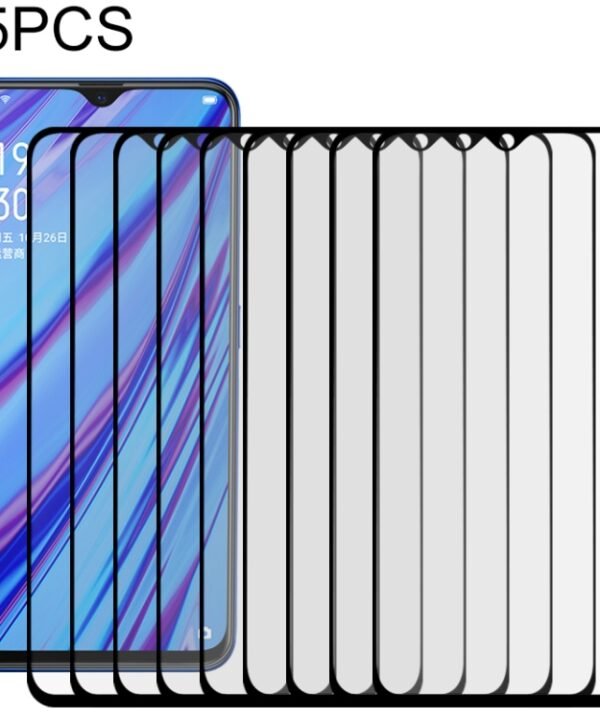 25 PCS For OPPO A5 / A9 (2020) / A56 5G Full Glue Full Cover Screen Protector Tempered Glass Film