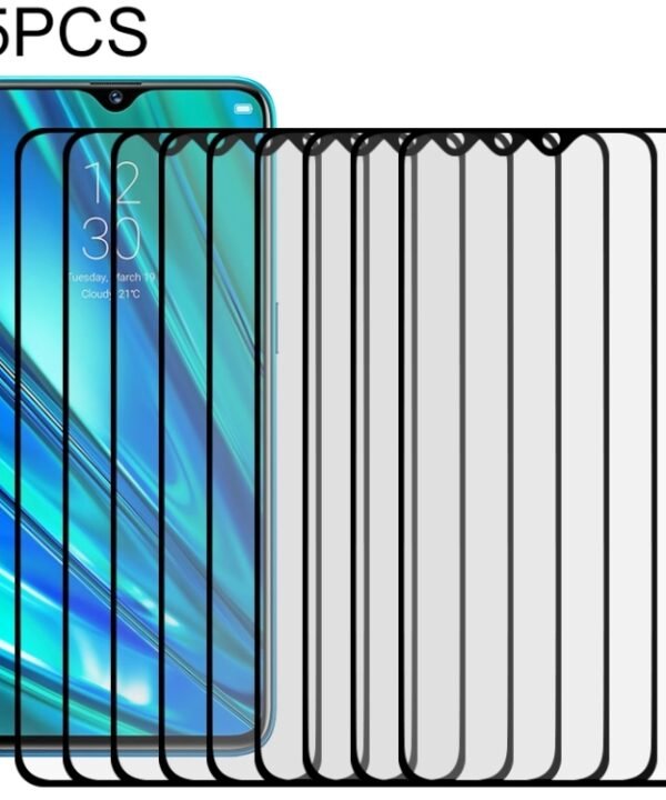 25 PCS For OPPO Realme 5 Pro Full Glue Full Cover Screen Protector Tempered Glass Film