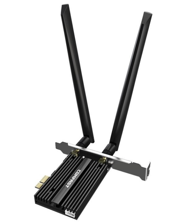 COMFAST CF-AX210 PRO 5374Mbps Tri-band + Bluetooth 5.2 Wireless WiFi6E PCI-E Network Card with Heat Sink