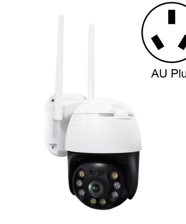 QX36 1080P 3.0MP 3.6mm Lens IP65 Waterproof PTZ 360 Degree Rotating WIFI Camera, Support Day and Night Full Color & Two-way Voice Intercom & Motion Humanoid Detection & Video Playback & 128GB TF Card, AU Plug, QX36